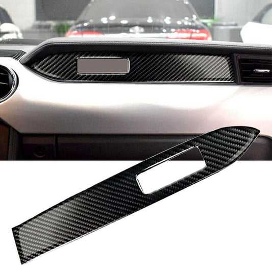 Carbon Fiber Inner Interior Dashboard Panel Cover Trim Fit for Ford for Mustang 2015-19
