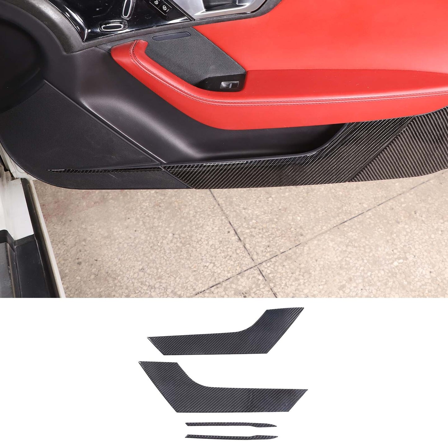 Carbon fiber ABS side mirror cover decoration for Maverick 2022-23- v