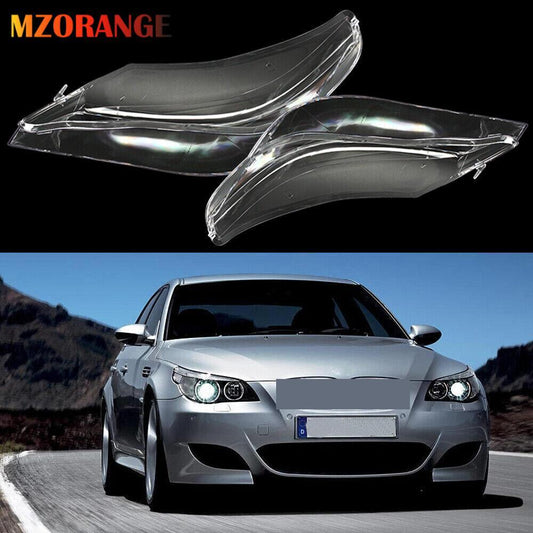 2¡Á F¨¹r for BMW 5er 525i 530i E60 03-10 Scheinwerferglas Linse Abdeckung Links+Rechts