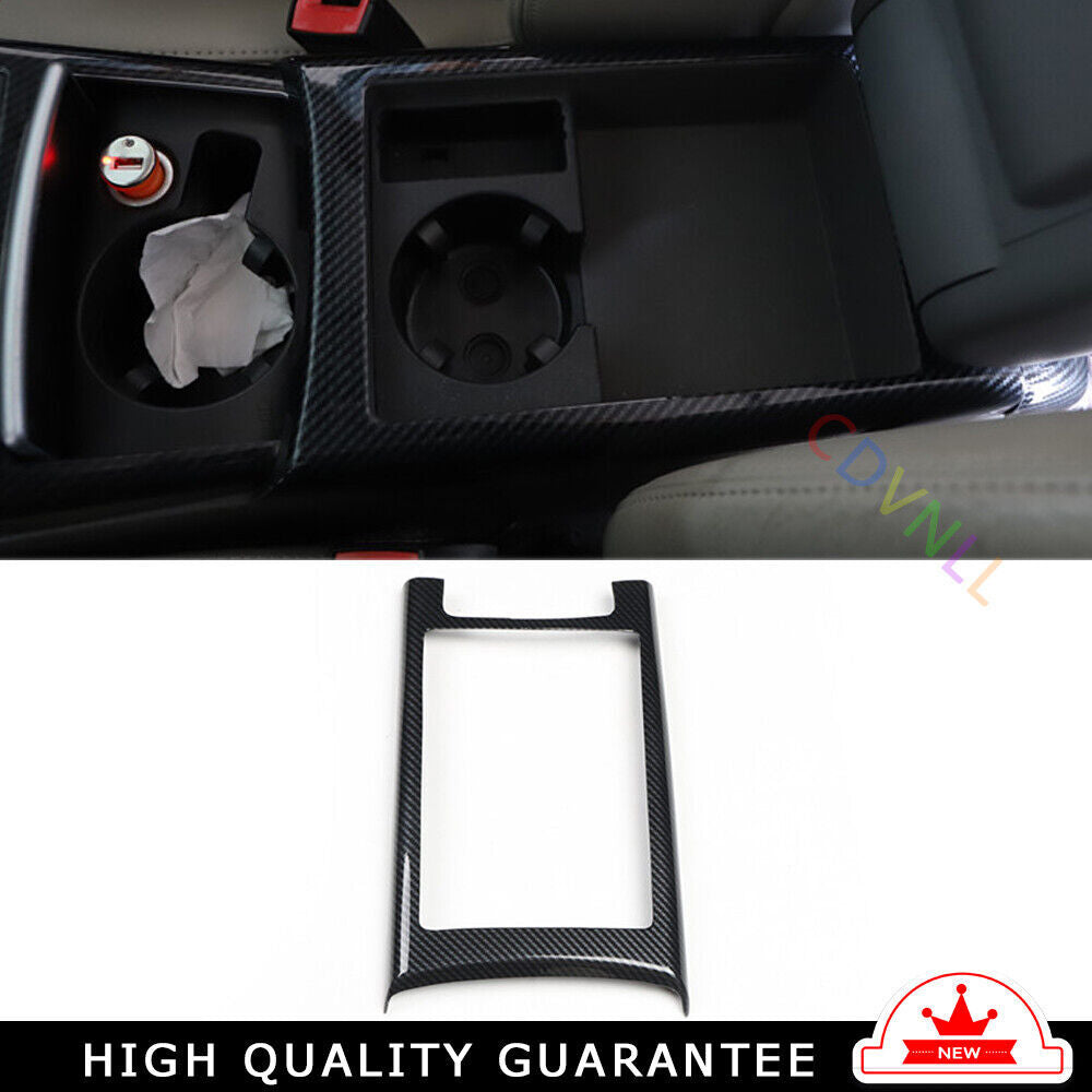 Car Inner Console Storage Box Cover Trim Fit for Audi A6L 05-2011 Carbon Fiber