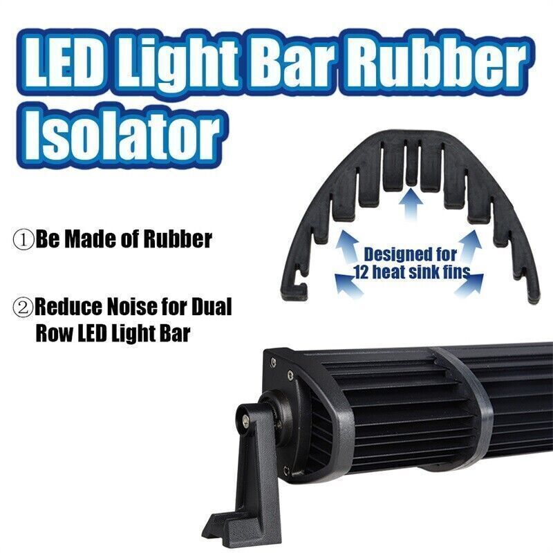 5x Rubber Noise Wind Silencers Damper Fit 50 52 LED Work Light Bar Offroad SUV