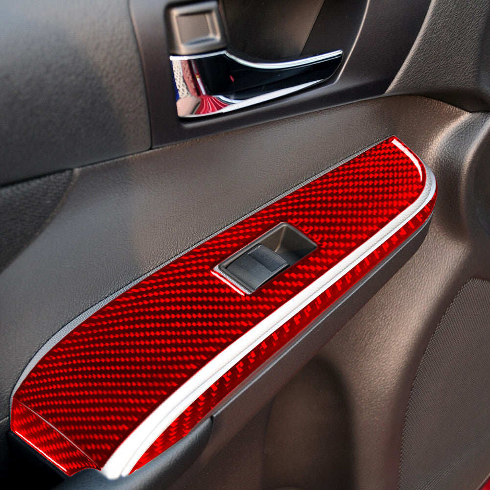 Red Carbon Fiber Radio With CD Player Type A Trim for Hyundai Azera 2006-2011 v