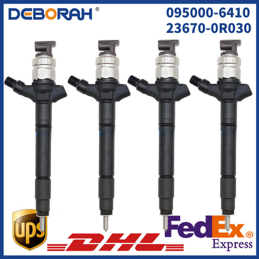 4x Diesel Fuel Injector 095000-6410 23670-0R030 for Toyota Diesel Engine