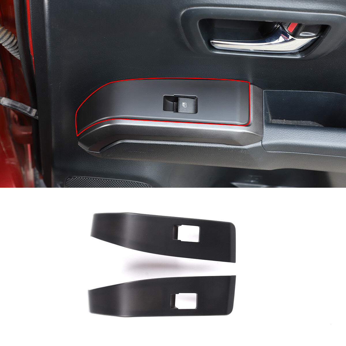 8-Pack ABS Matte Black Exterior Handle Trim Protectors for Tundra 2007 - 2021- v