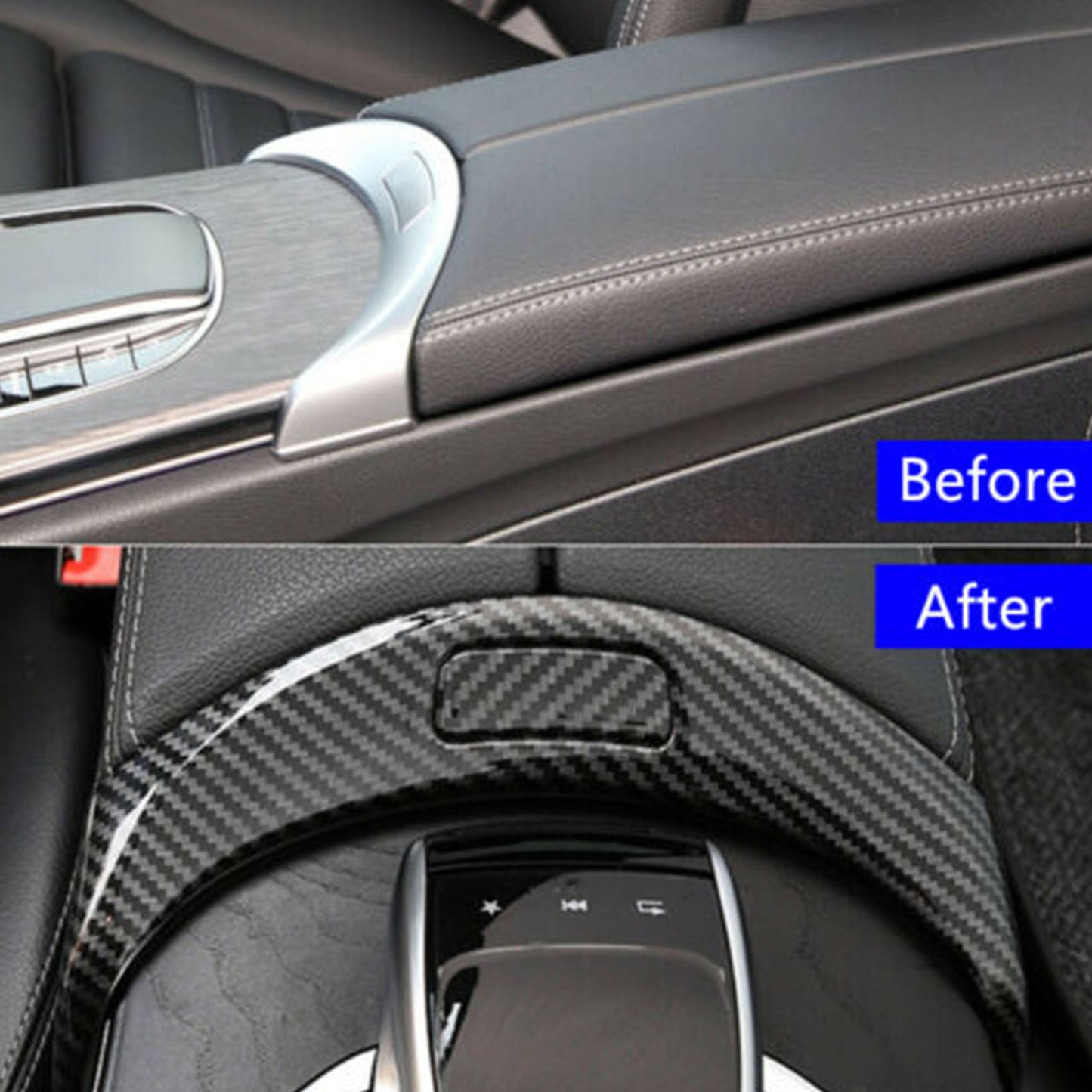 for Mercedes-Benz C Class W205 GLC X253 2015-2020 Car Armrest Box Button Frame