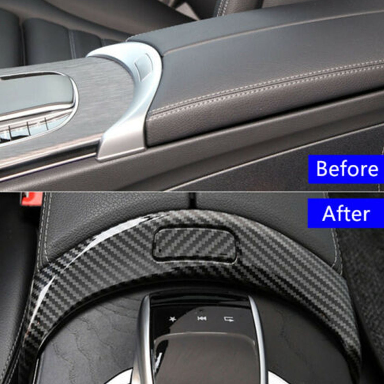 for Mercedes-Benz C Class W205 GLC X253 2015-2020 Car Armrest Box Button Frame