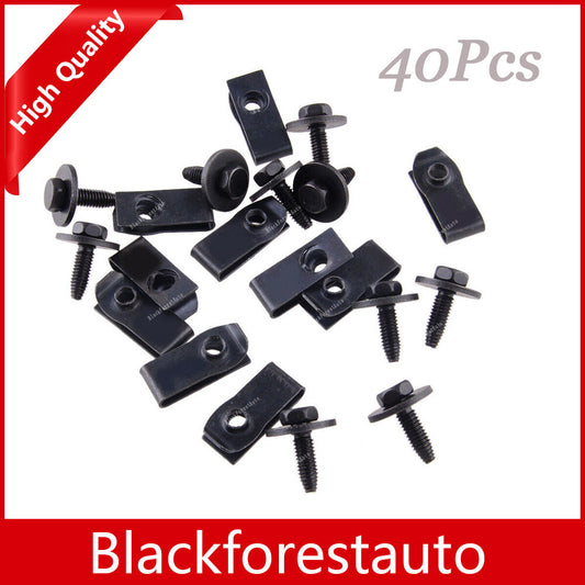 Qty 20 147163194 Fit for Ford Truck Car Body Bolts U Nut Clips M6 Hex 10mm