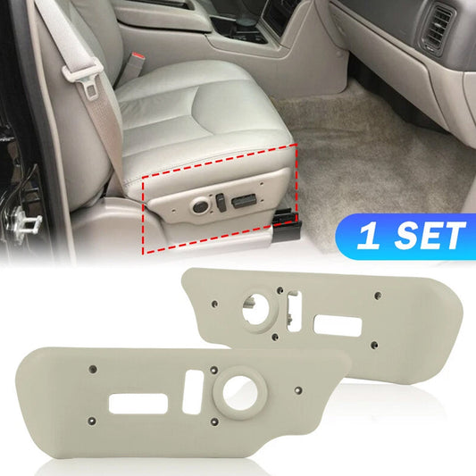 Driver and passenger power for seat switch panel bezel trim for 2003-06 for Chevrolet for GMC trucks. Q