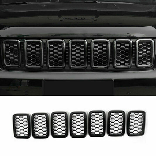 Black Front Grille Insert Mesh Cover for Jeep Grand Cherokee 2017-2020 Honeycomb
