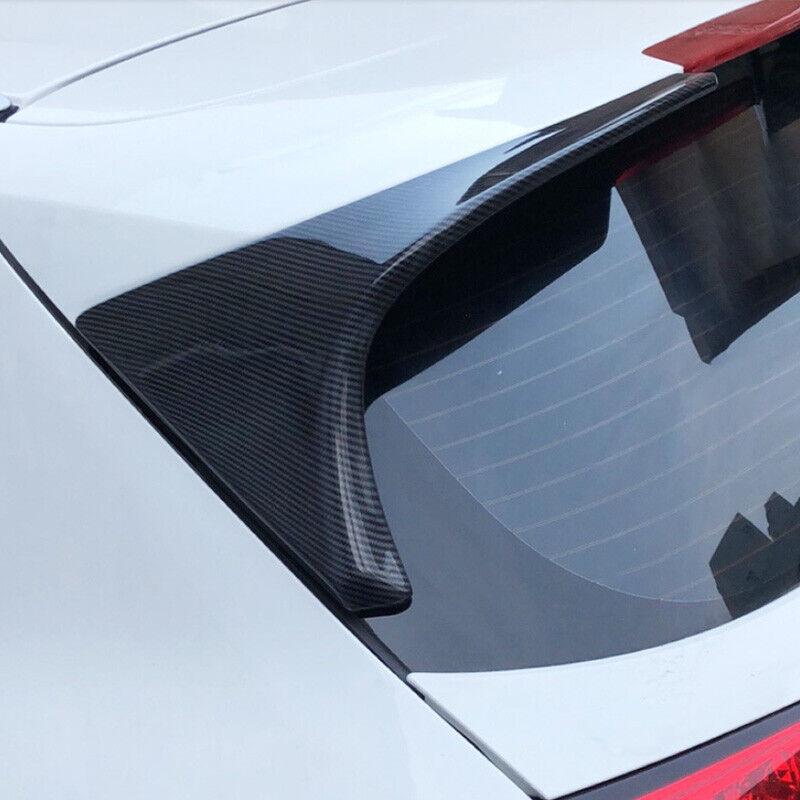 Carbon Fiber Grain Rear Trunk Spoiler Wing Flap 2pcs for Honda HR-V 2016-2022