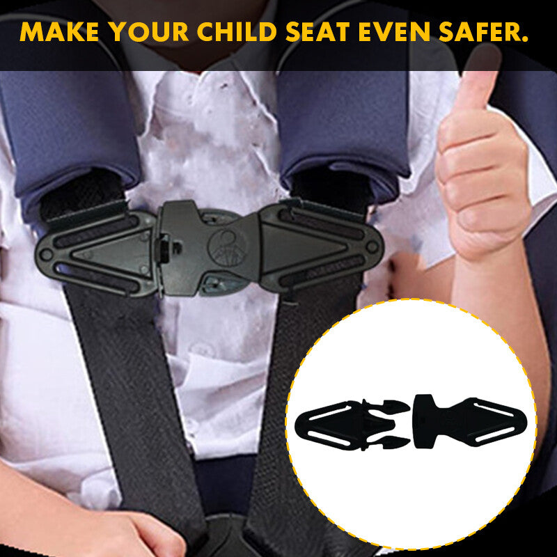 1 infant car for seat with clip, chest strap, and child buckle, black. n