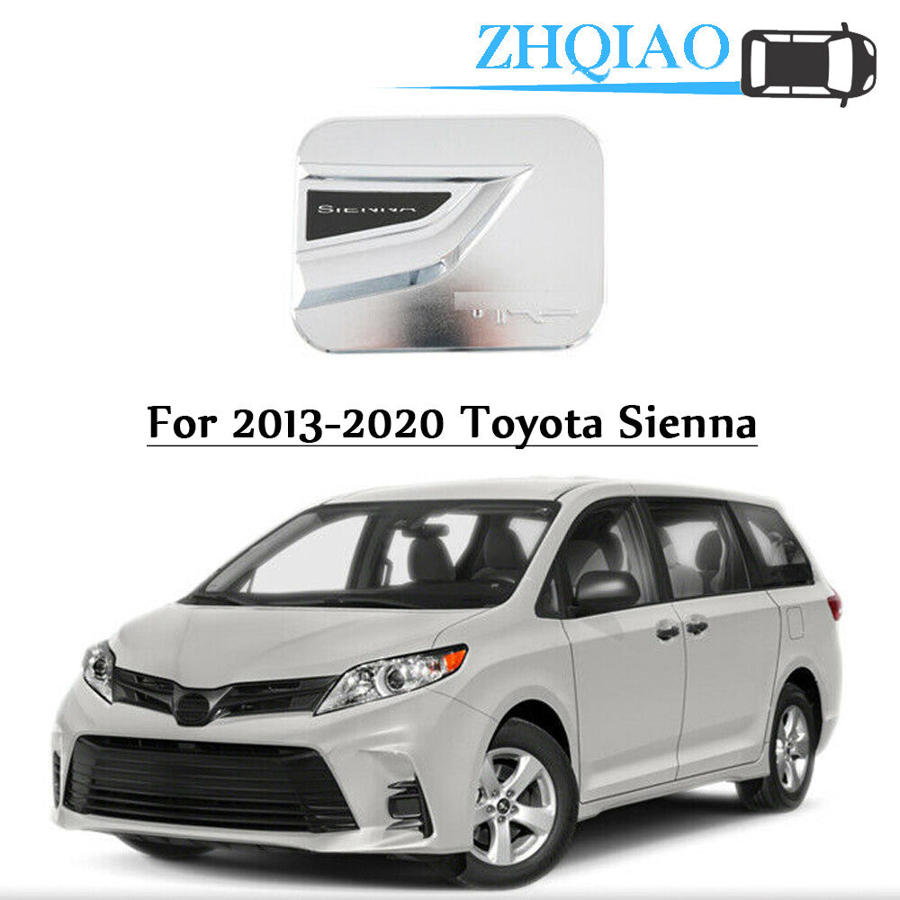 Chrome Fuel Gas Door Tap Tank Moulding Cover Trim Fits for Toyota for Sienna 2011-2020