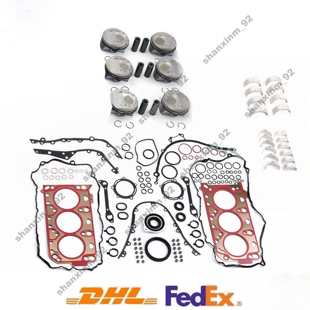 Engine Overhaul Rebuild Pistons Gaskets Kit for Porsche Macan for Panamera S 3.0L