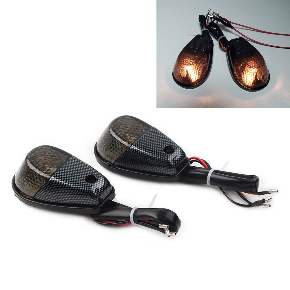 2x Amber Motorcycle Flush Mount Turn Signals Indicators Blinker Lights Universal