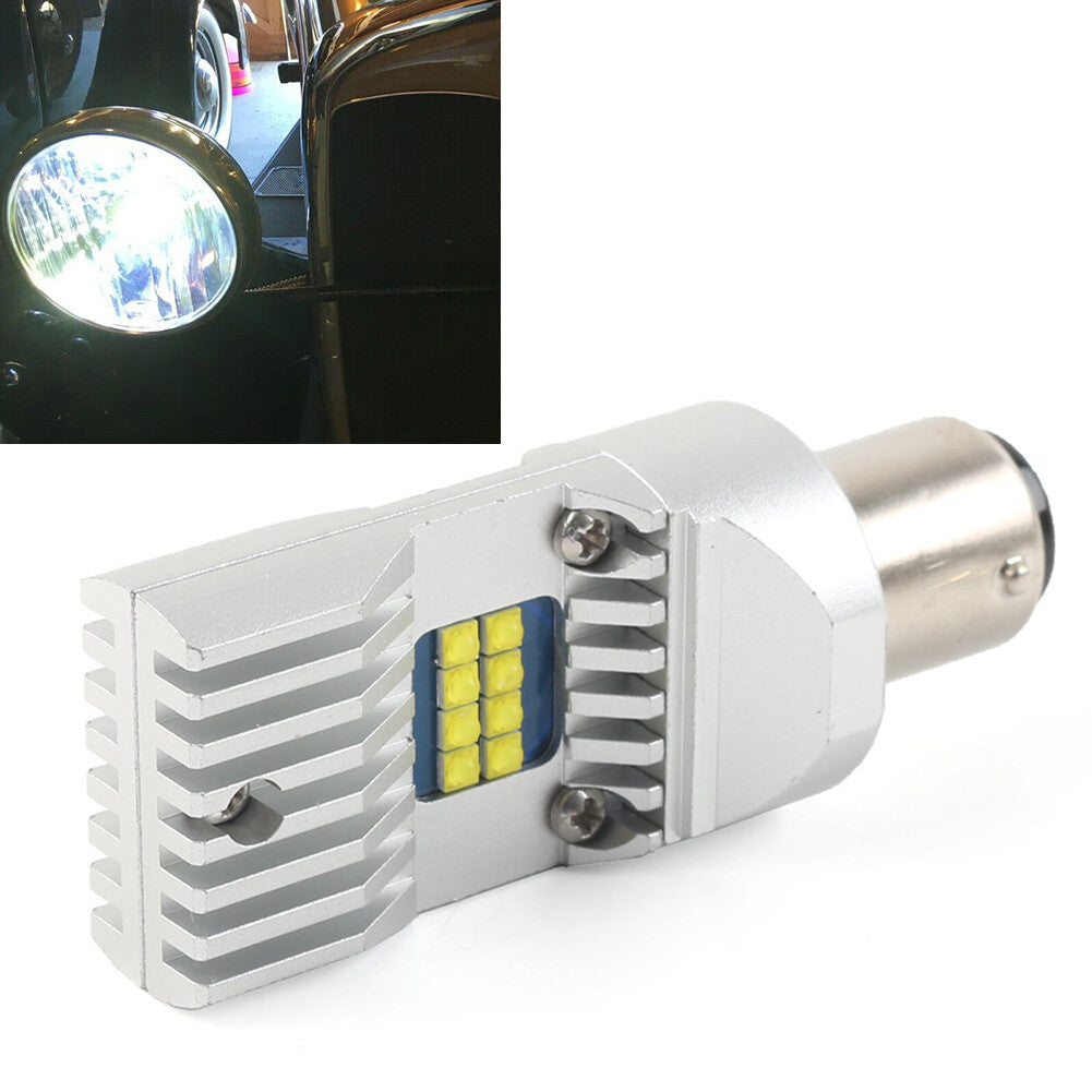 for Ford Model A Model T BA15D Cool LED Headlight Bulb 6 Or 12-Volt White Light