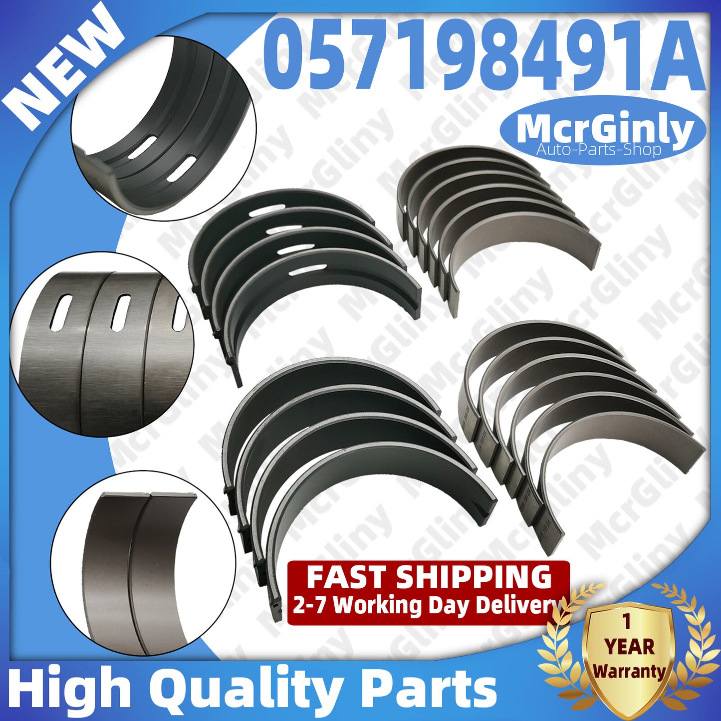 Crankshaft and connecting rod bearings suitable for Touareg, for Audi A4, A5, A6, for A8 , Q7 3.0TDI- n