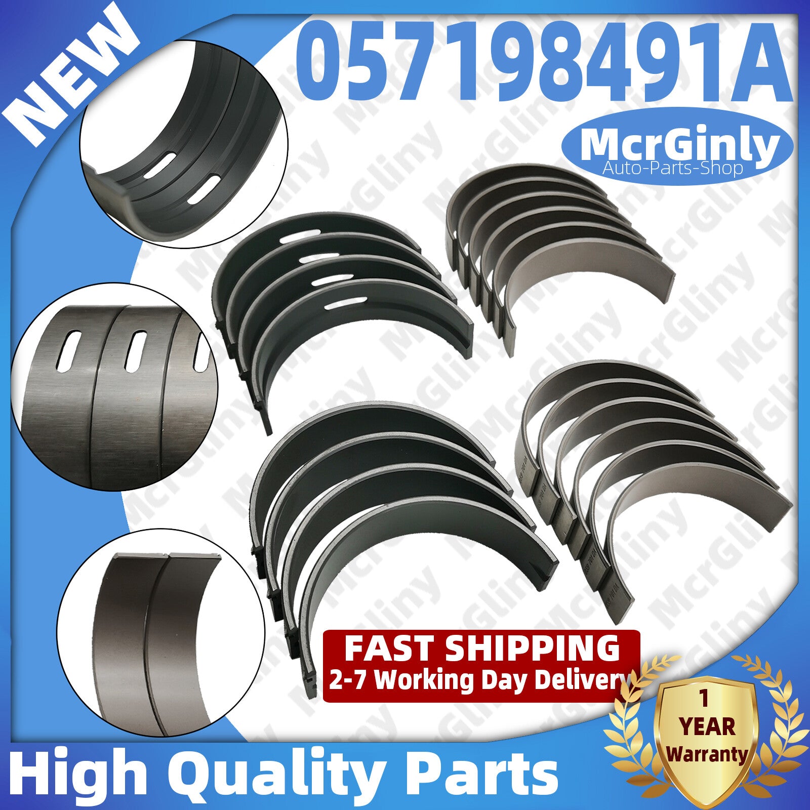 Crankshaft and connecting rod bearings suitable for Touareg, for Audi A4, A5, A6, for A8 , Q7 3.0TDI- n