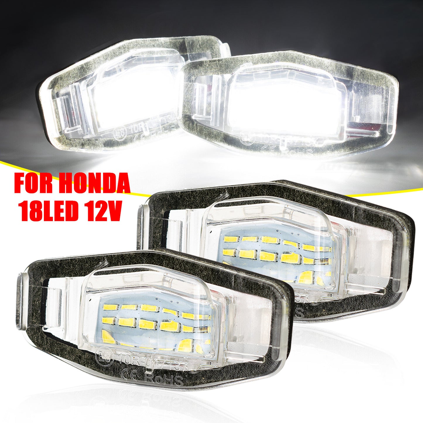 2x LED license plate lighting for Honda for Civic Accord for Acura MDX TSX pilot Odyssey