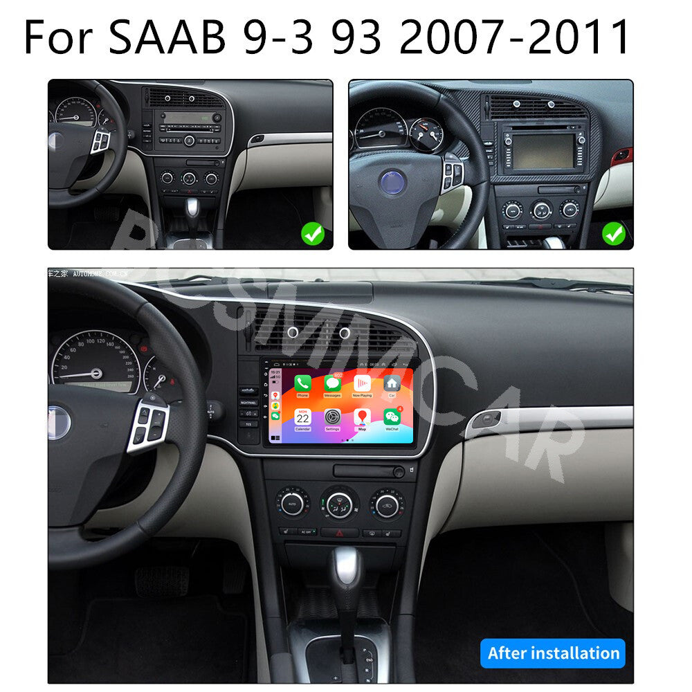 9in Android Stereo Receiver Car Radio Player Fit for SAAB 9-3 93 2007-2011 GPS