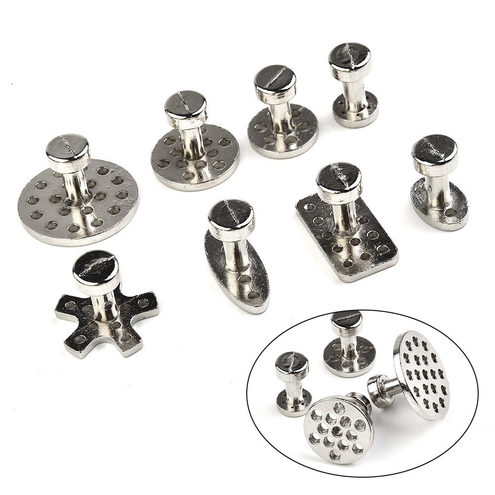 1set 8Size With 8pcs Auto Tool Kit Aluminum Glue Puller Tabs For Car Suction Cup