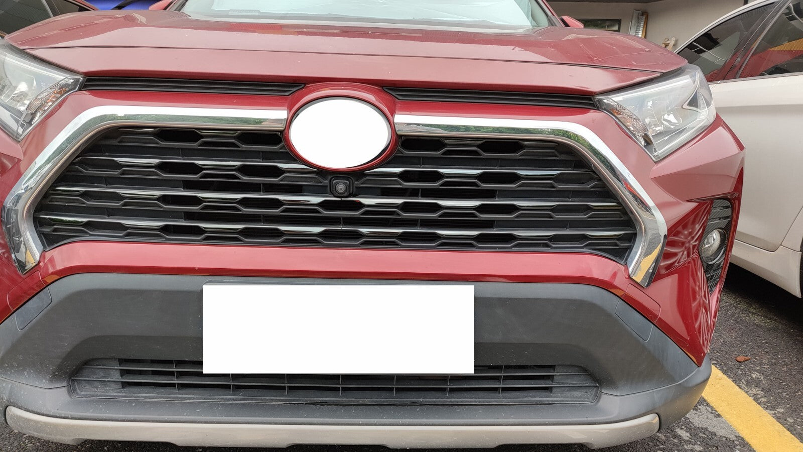for Toyota 2019 2023 RAV4 Car Accessories Center Bumper Front Grill Trims Cover