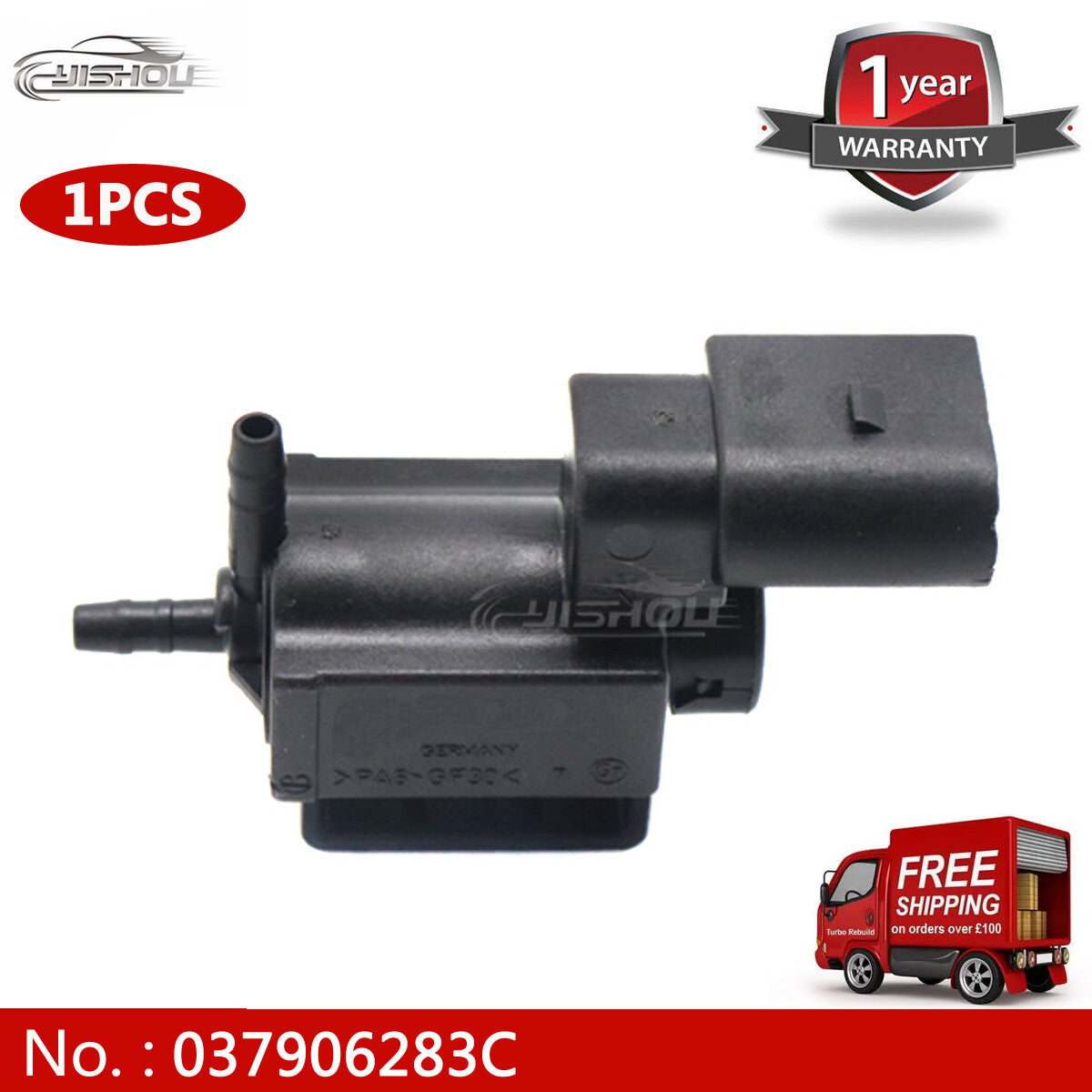 Vacuum solenoid valve suitable for Audi A4, A6, Quattro, Beetle, for Passat 037906283C