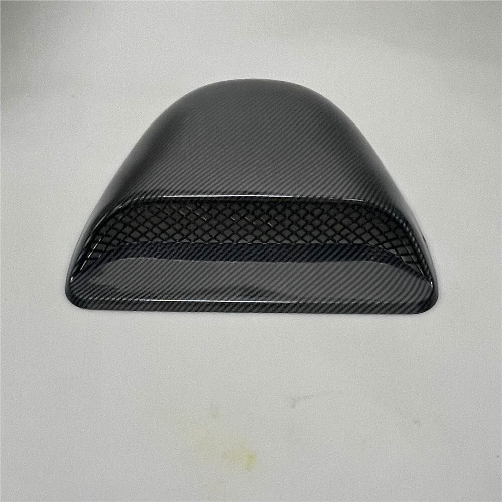 Car Decorative Air Flow Intake Hood Scoop Vent Bonnet Cover Carbon Fiber Look