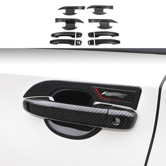 for Honda Accord 18-22 12P Carbon Fiber Side Door Handle Bowl Molding Cover Trim