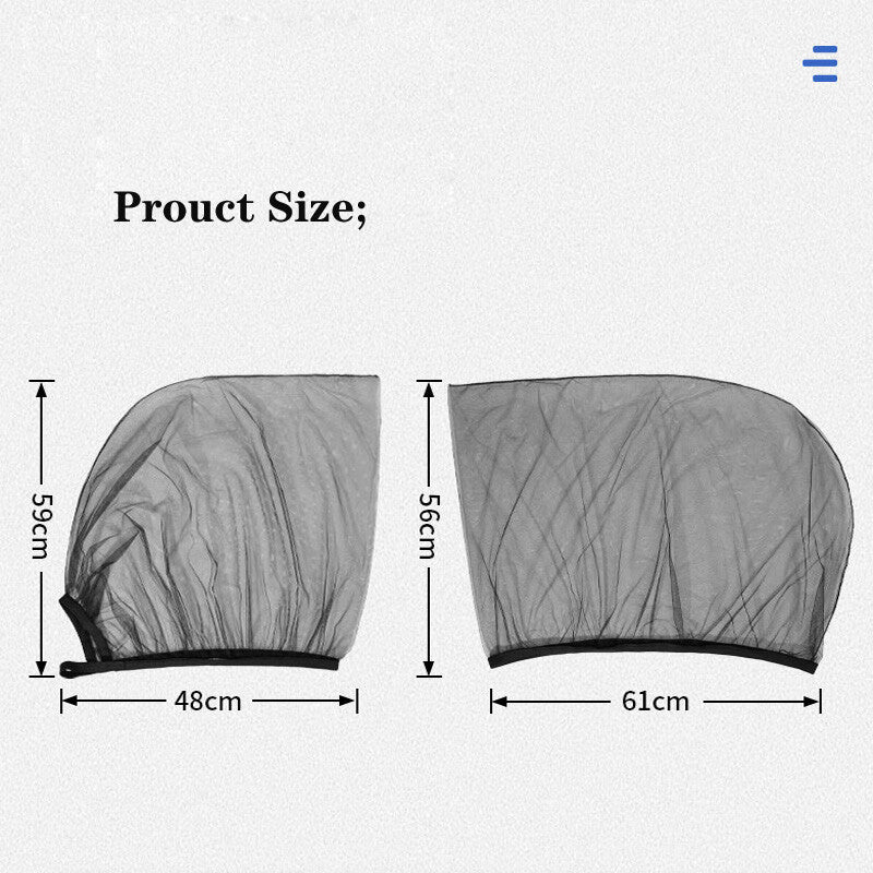 4-Pack Car Side Window Sunshades, Privacy Curtains, Camping - n