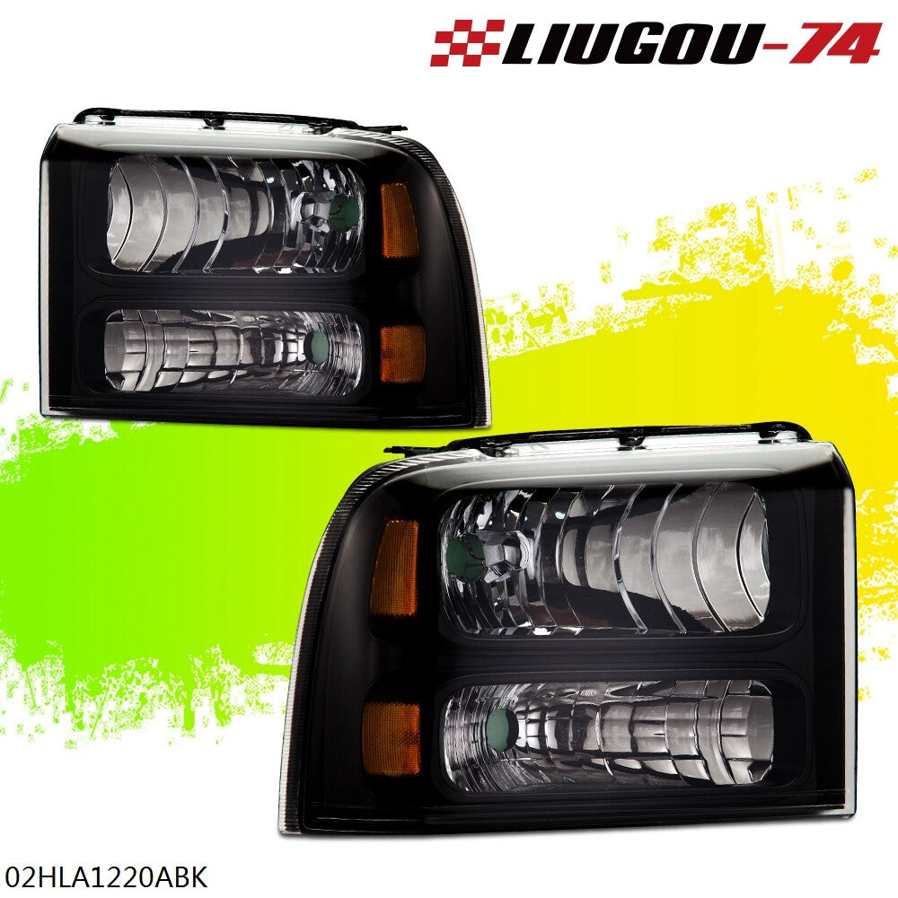 Fits 2005 - 2007 for F250 F350 Projector Headlights Left + Right - v