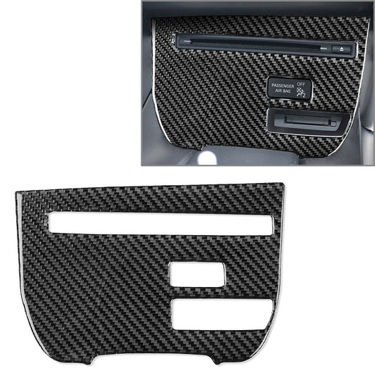 Central Console CD Panel Cover Trim for Nissan GTR R35 2008-16 Black Car RHD