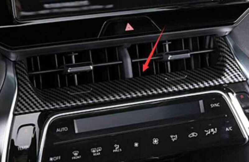 Red Carbon Fiber Rear Water Cup Panel Cover Trim ABS for Rogue 2014-2020 v