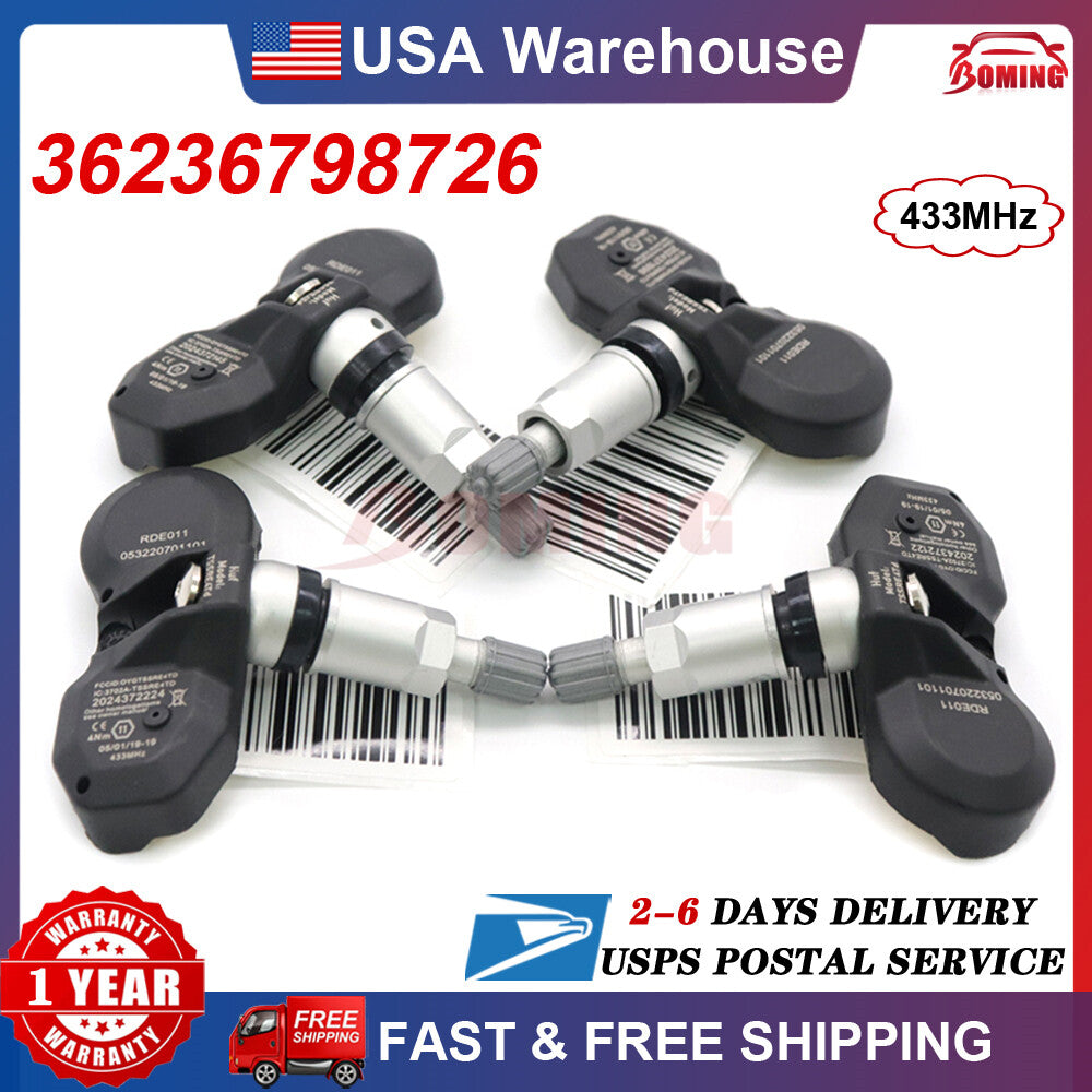 Set(4) New Tire Pressure Sensor TPMS 36236781847 for BMW for Mini Cooper for Rolls-Royce