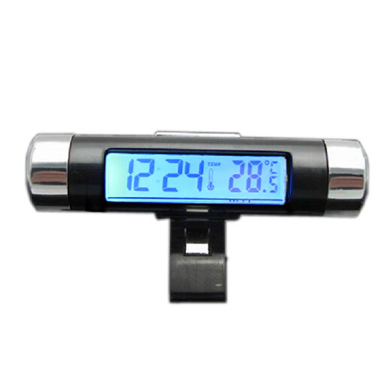 Car Air Vent Clip-on Digital LED Backlight Thermometer Celsius Clock Backlight