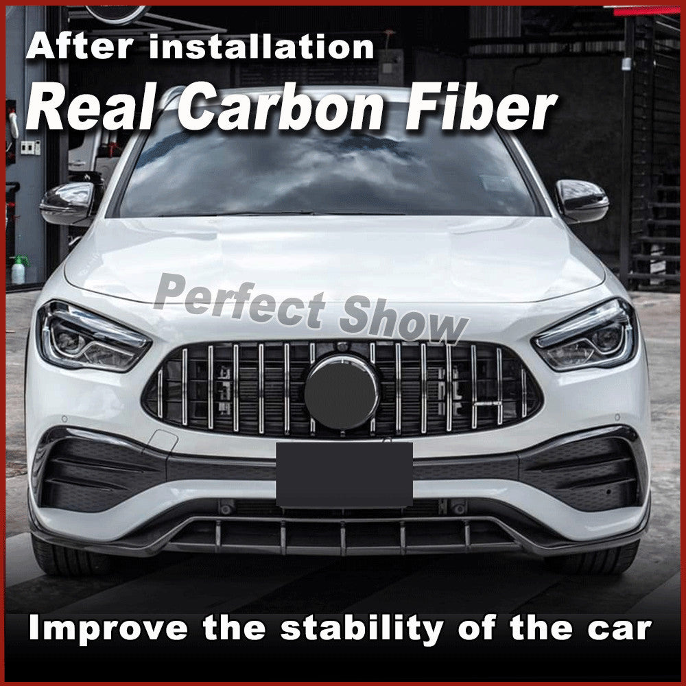 for Benz H247 GLA250 GLA35 AMG 2020UP Real Carbon Fiber Front Bumper Lip Spoiler