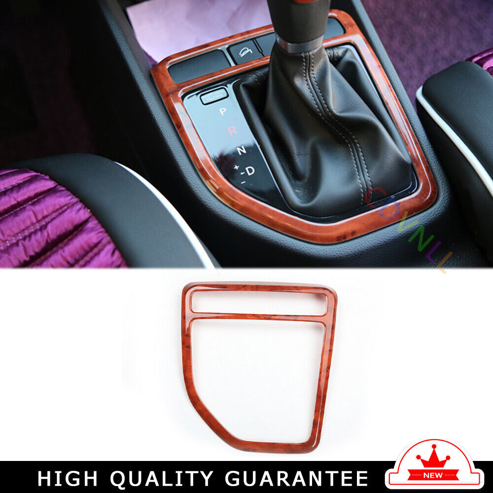 Console Gear Shift Frame Cover Trim 1 Fit for Hyundai IX25 2015-2019 Brown Wood