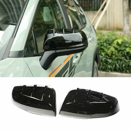 For 2019-2023 for Toyota RAV4 Gloss Black stripe Rear View Side Mirror Cover Trim 2x