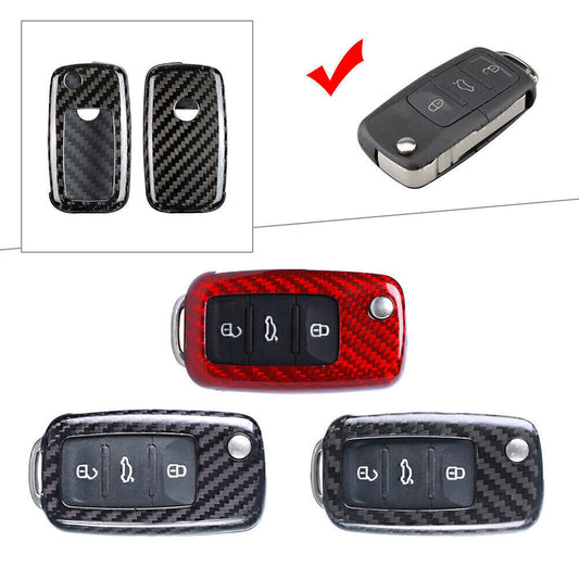 Carbon Fiber Remote for Smart Key Shell Cover Case for VW for Golf R32 for Jetta Rabbit Q