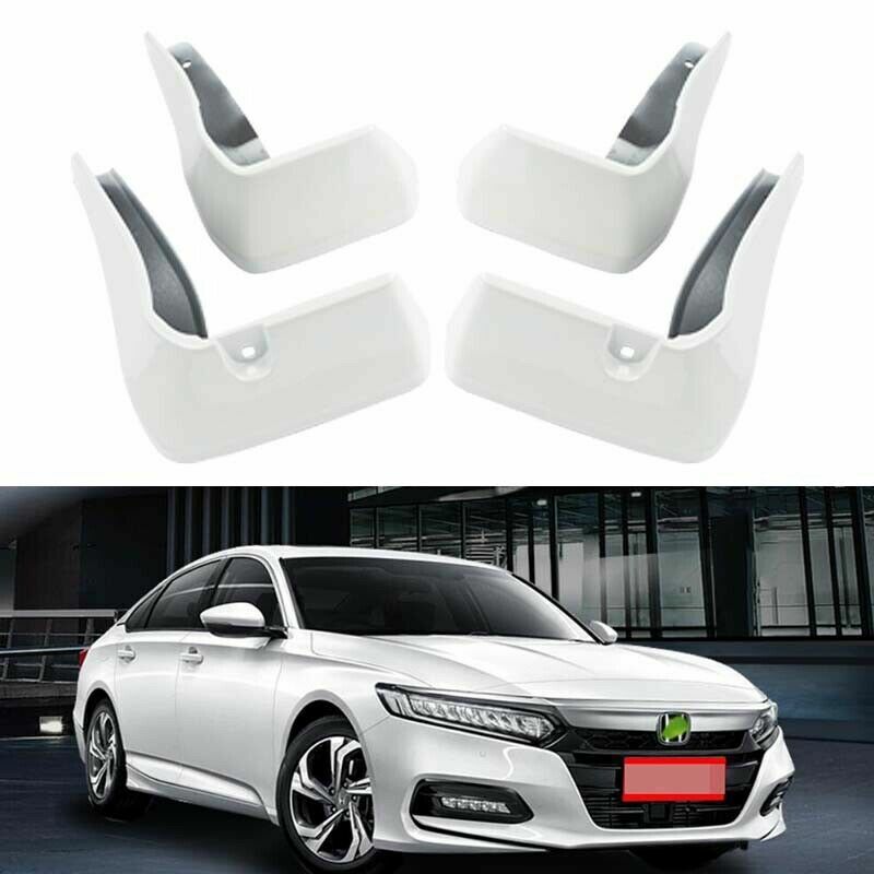 for Honda Accord 2018-2021 Splash Guard Mudguard Fender Mud Flap W/White Painted