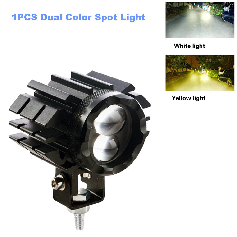 Dual-color motorcycle LED driving light projector lens spotlight fog light 40W- n