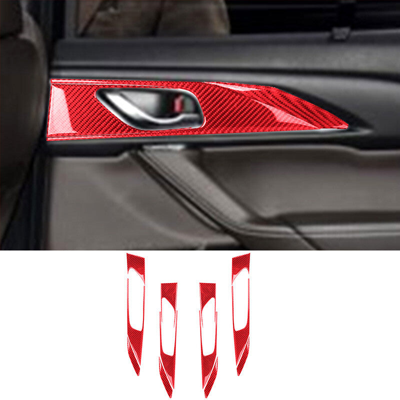 6Pcs for Infiniti FX 2009-13/QX70 14-17 Carbon Fiber Central Console Cover Trim v