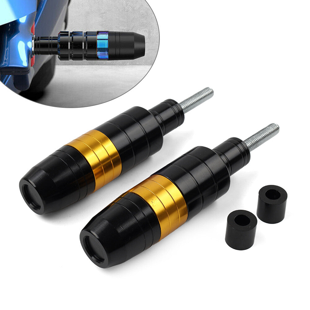 8MM Motorcycle Frame Exhaust Slider Falling Protector Anti Crash Pad Pair