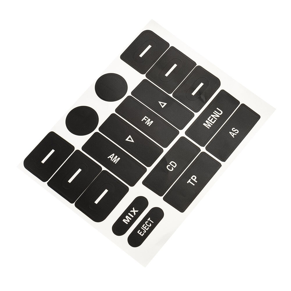 Suitable for Golf MK5 and for Passat radio knob repair sticker for worn buttons, black