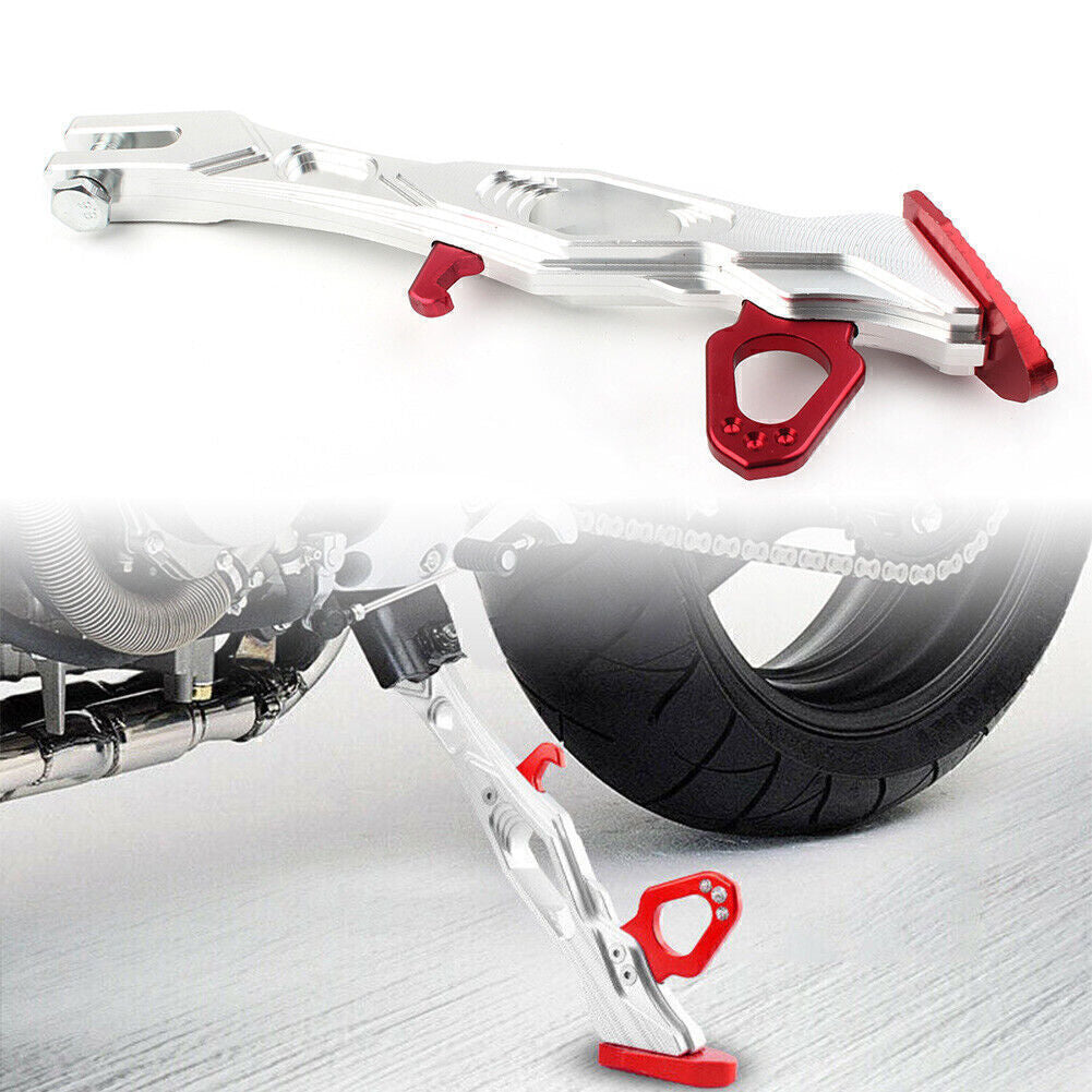 For Motorcycle Universal CNC Red Foot Side Stand Support Leg Kickstand Q