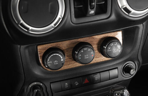 for Jeep for Wrangler JK 2011-2017 Wood Grain Console AC Switch Control Panel Trim