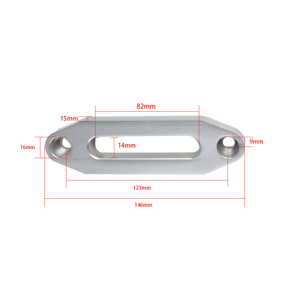 Hawse Fairlead for Synthetic Winch Rope Cable Lead Guide ATV Silver Aluminum Q