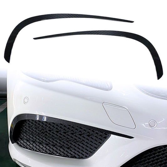 Front Bumper Lip Splitter Spoiler for Benz E-Class Coupe C207 13-16 Carbon Fiber