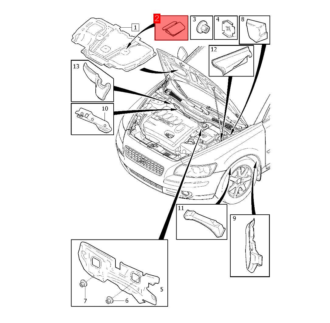 15-Piece Rear Shelf Panel Decorative Clips for Fiat 500 0735266957 1RZ74JD7AA