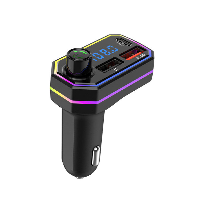 Type-C QC3.0 USB Charger Bluetooth 5.0 Auto FM Transmitter MP3 Radio Adapter Set v