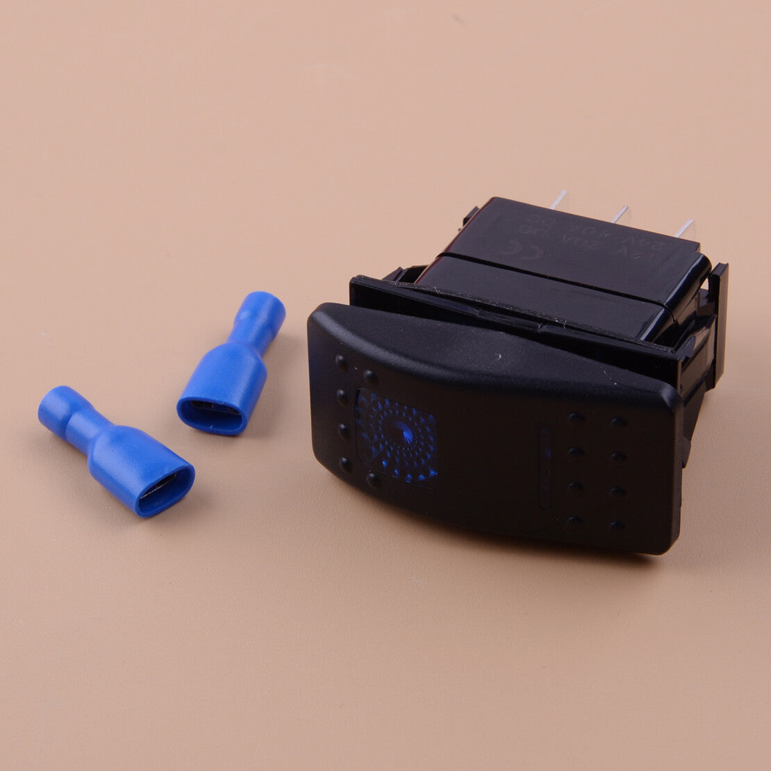ON-OFF-ON 3 Position DPDT Boat Rocker Switch DC 12/24V 7 Pin Blue LED v